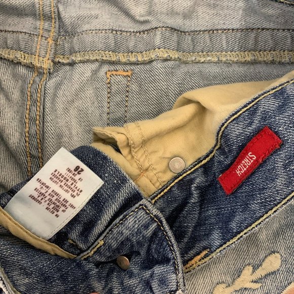 GUC Distressed Faded Guess Embroidered Bird Jeans - Picture 5 of 10